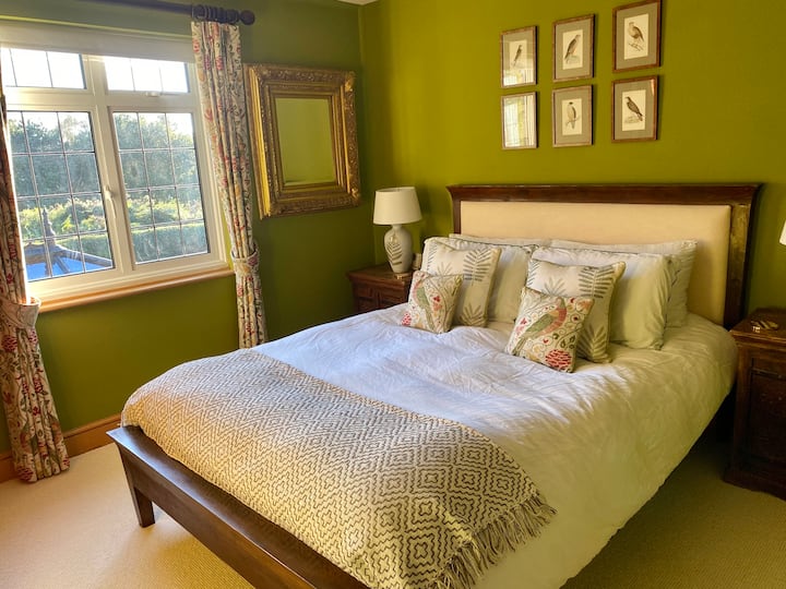 Bedroom 2 - standard (queen) double bed with hanging wardrobes
