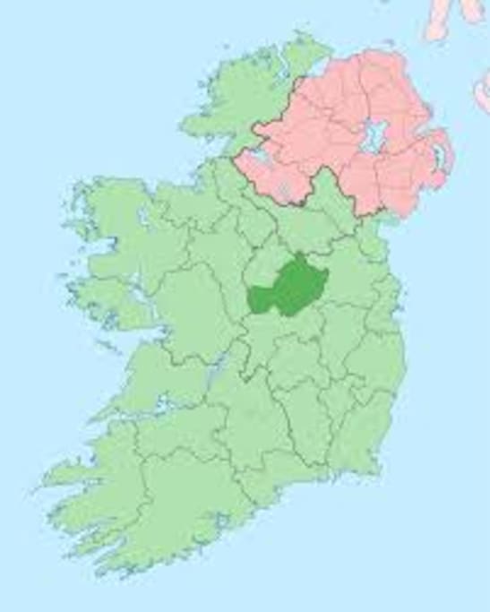 Mullingar is in County Westmeath in the middle of Ireland