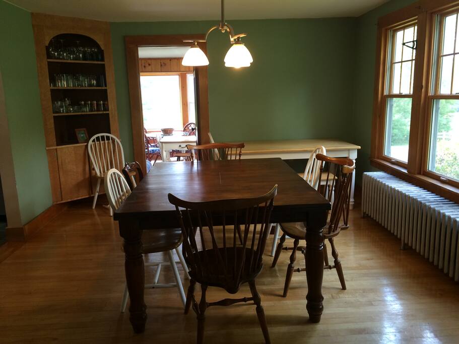 Large table with an extra for all your guests.