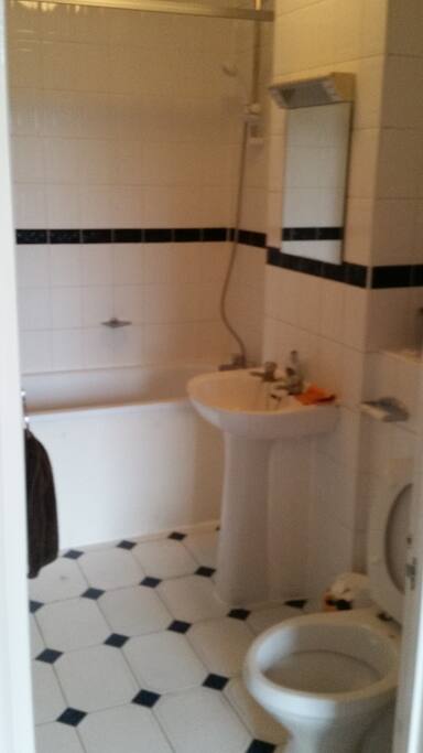 The ensuite bathroom with bath tub!