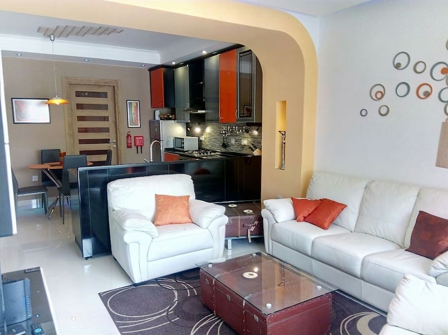 Open plan,kitchen,living,dinning.