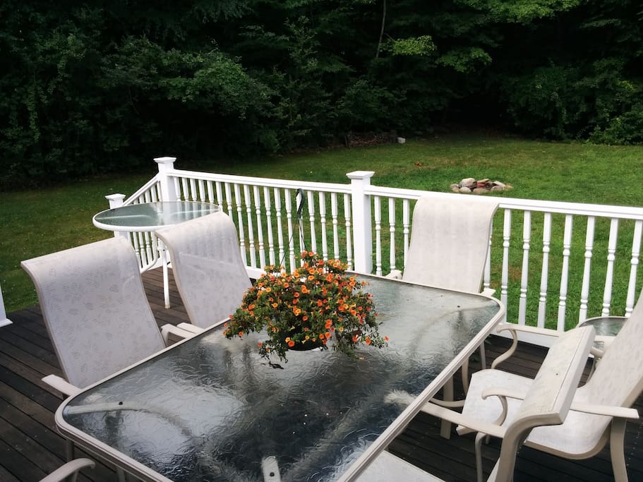 A great deck for enjoying the Autumn and having a campfire