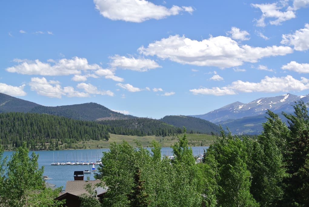 Stunning Main Deck View of Dillon Marina & Breckenridge