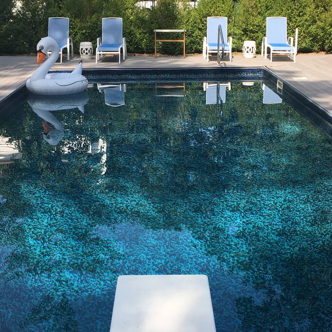 Pool is closed during winter, October through April)