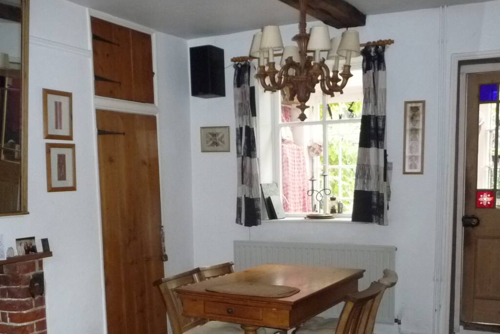 You enter straight into the dining/reception room # 1 ...