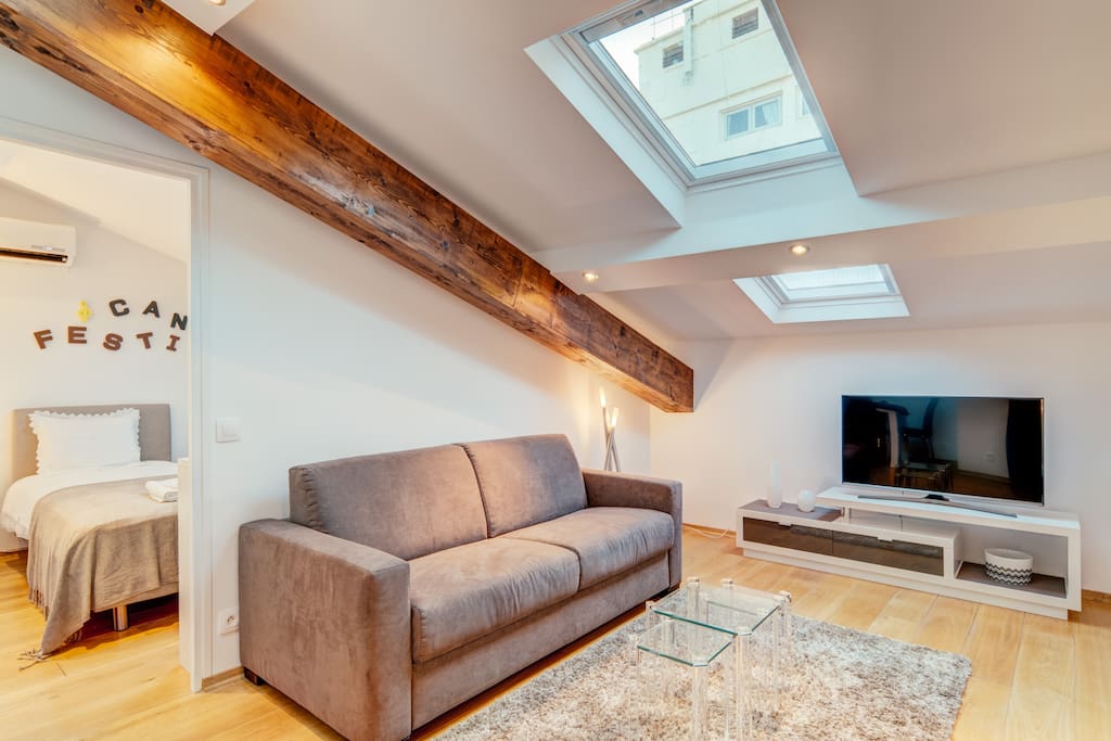 Your cosy living room (sofa bed)