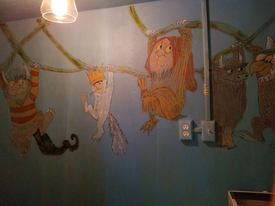 wild things in your blue bathroom
