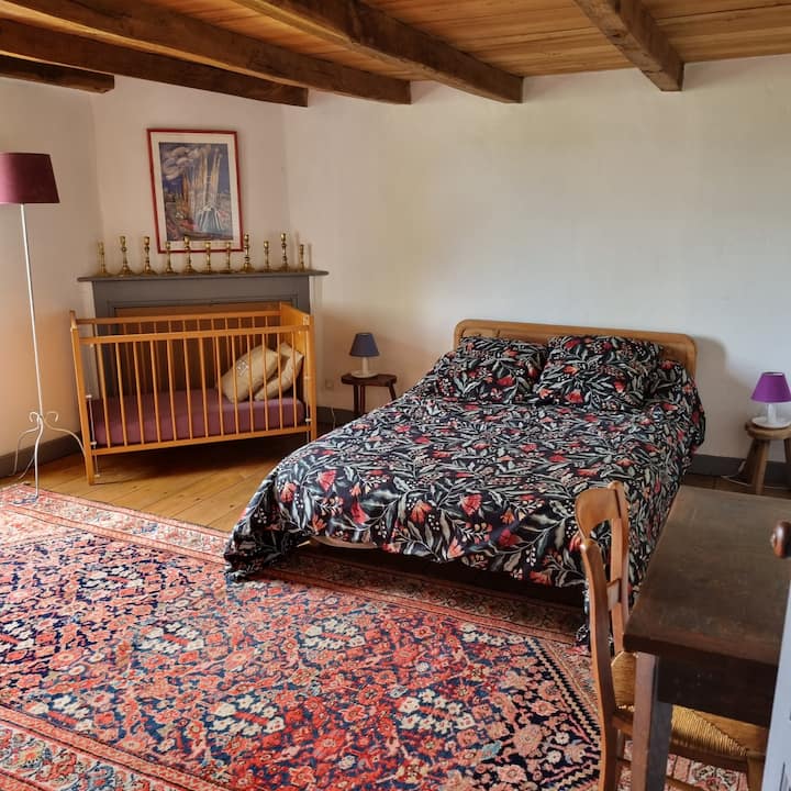 Dormitorio 1, 1 cama doble 140 + 1 cuna