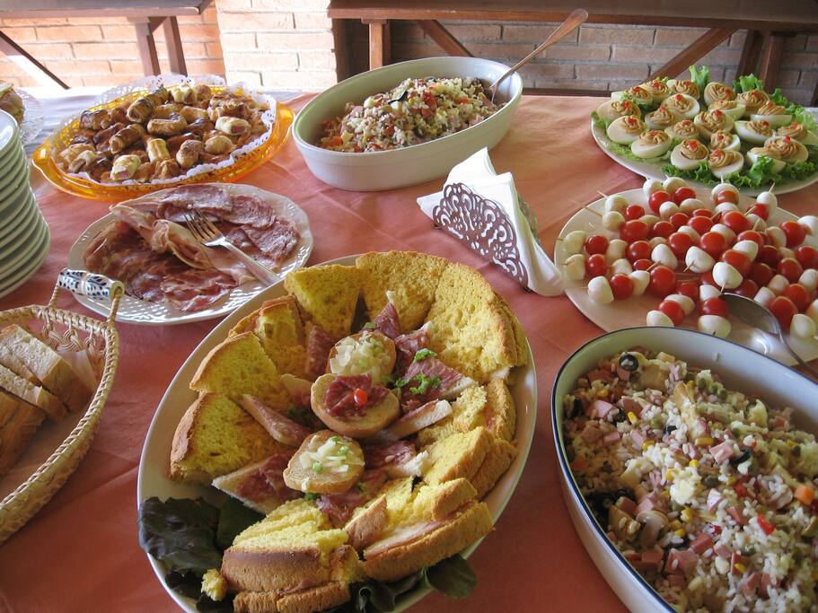 una cena a buffet