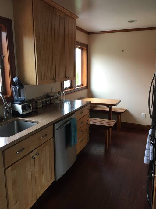 Kitchen with small table for gathering