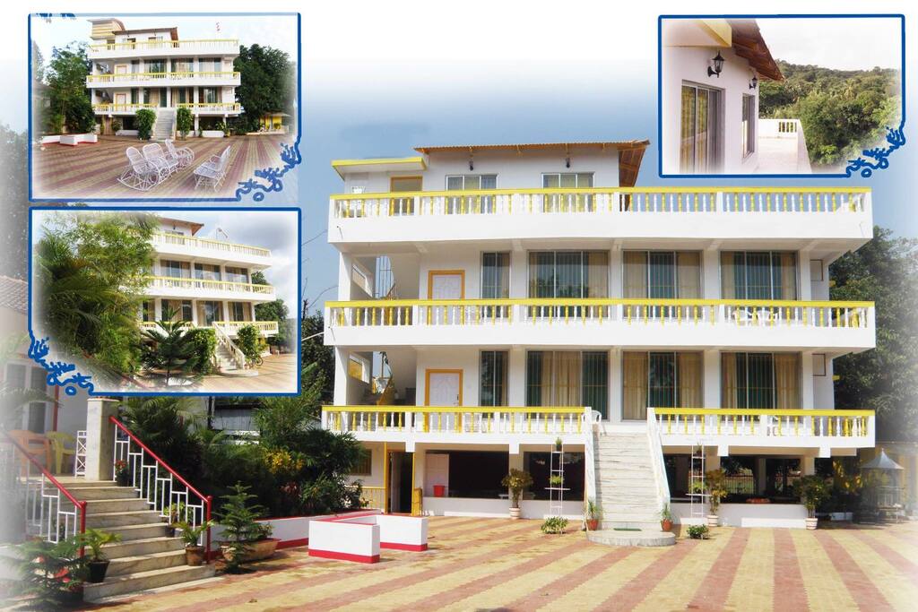 We have four rooms in this building, where guests can stay. All four rooms have to be individually prebooked.