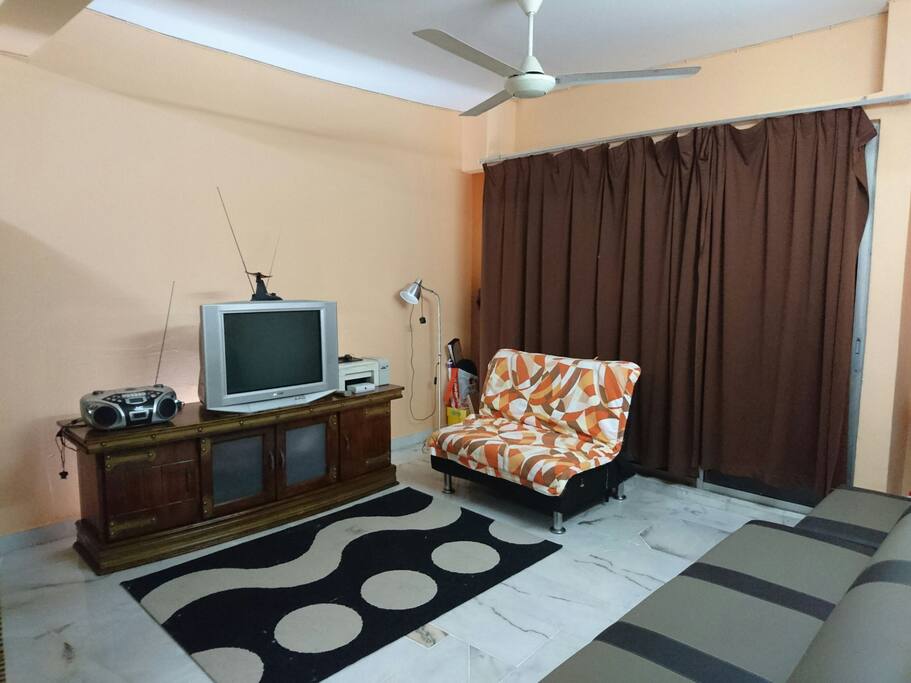 Hall with sofa and TV
