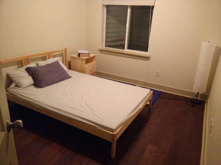 Basement bedroom, Queen size bed with bedding set and comforter(not shown in picture)
