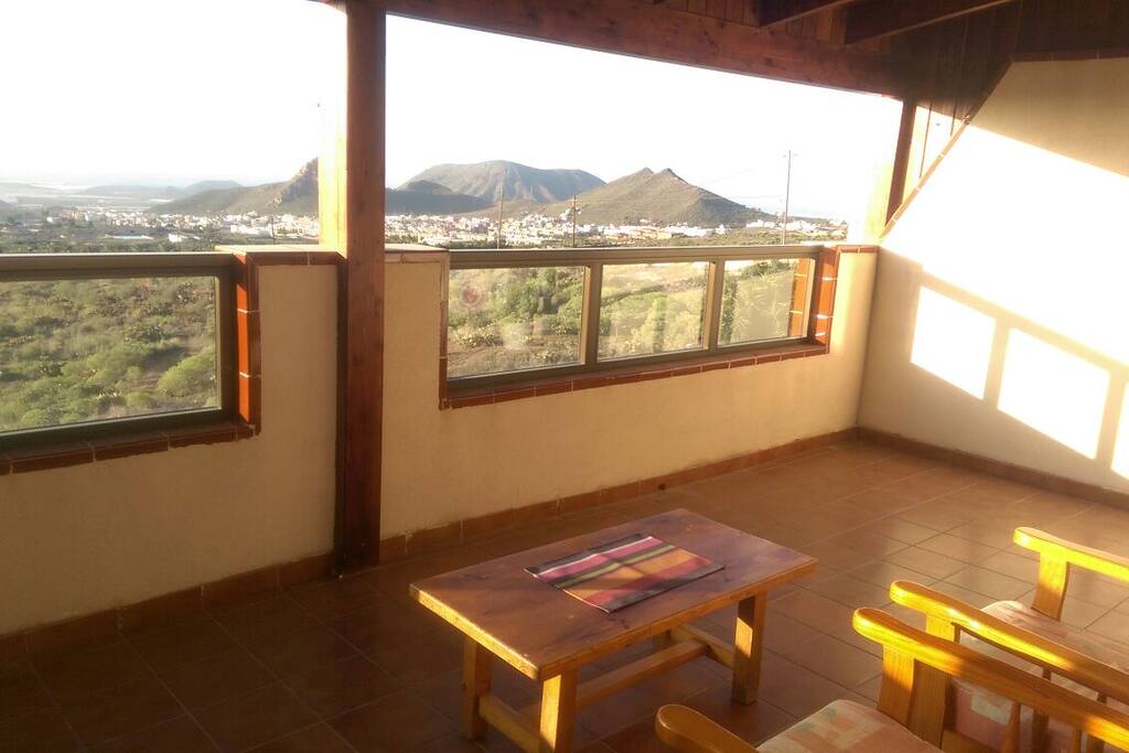 amanecer en la terraza