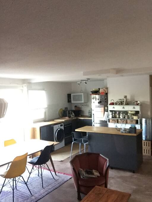 Cuisine vue du salon