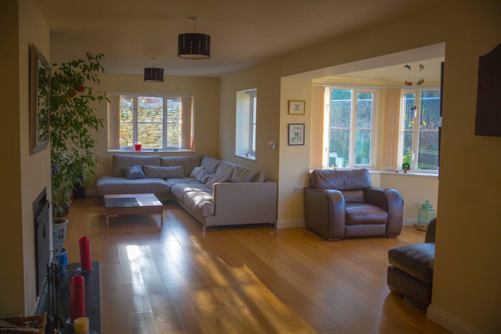 Spacious open plan living area