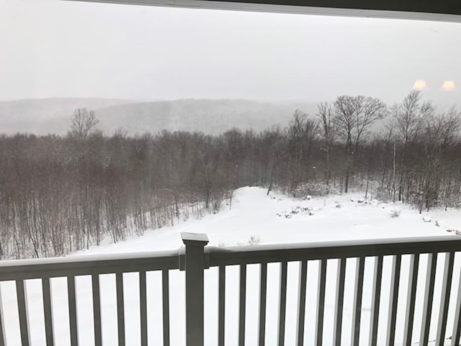 Deck view after a snow storm