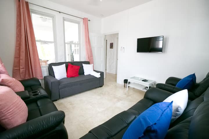 large sofa bed in living room area