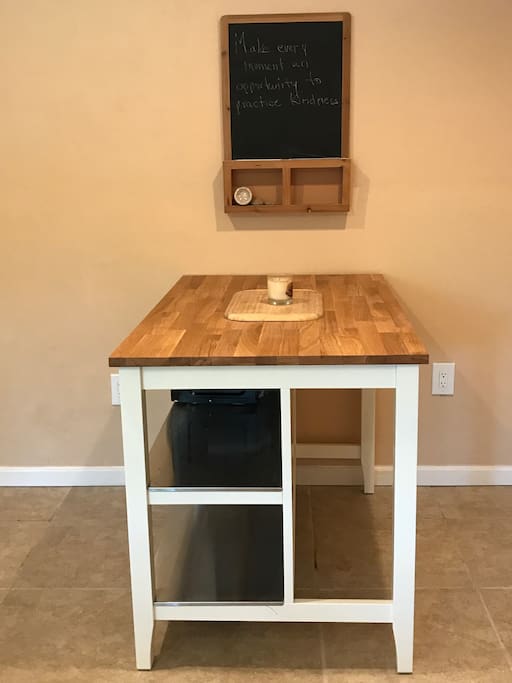Kitchen Island for seating and extra counter space
