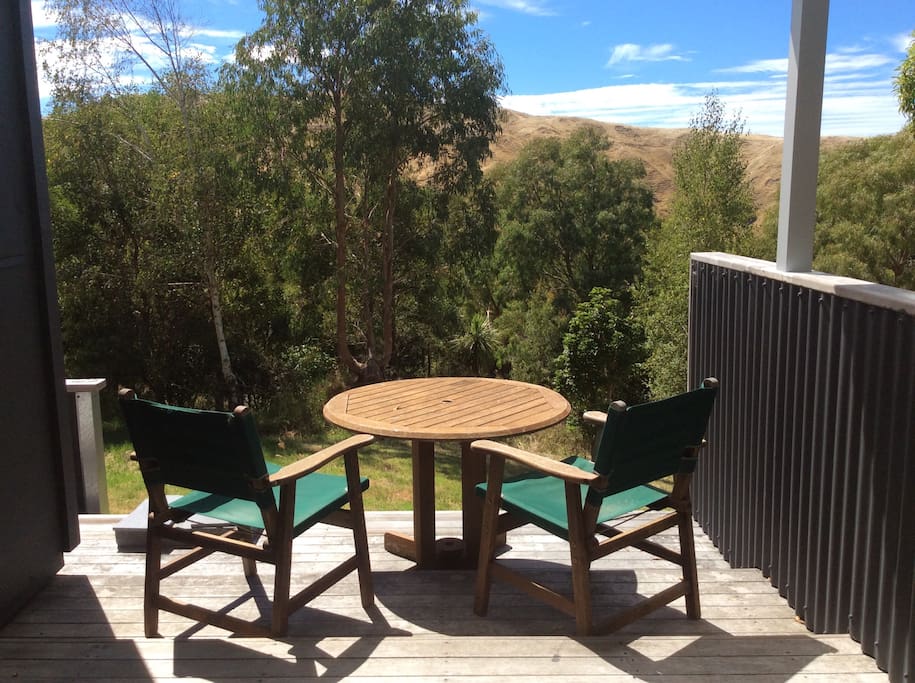 Enjoy the morning sun on the deck
