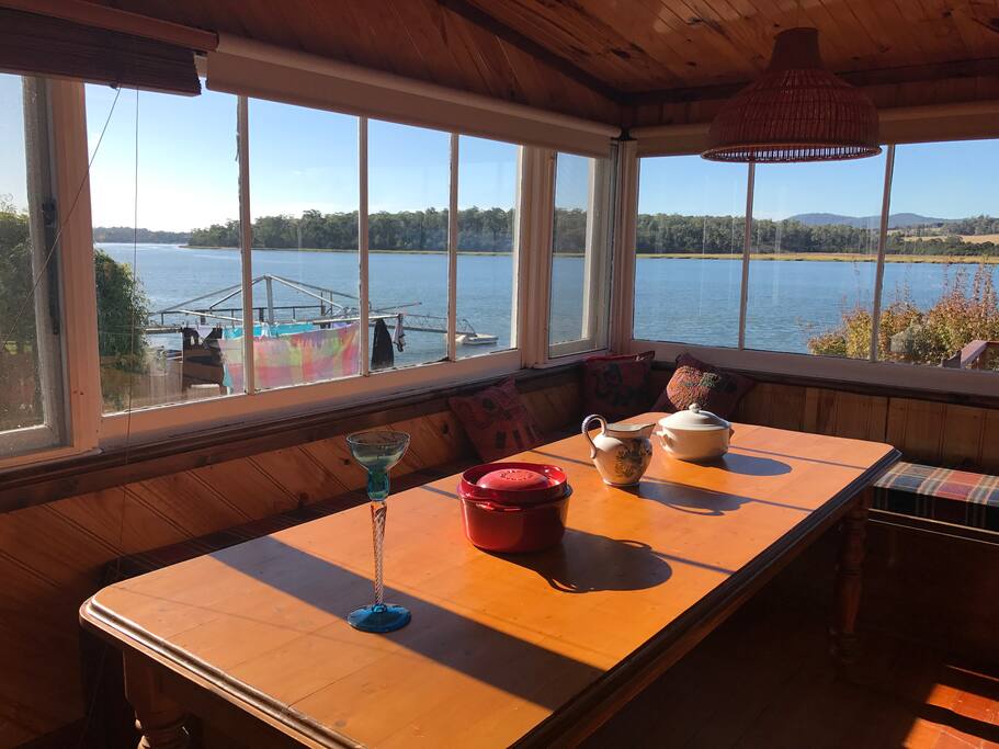 Perfect breakfast spot in the sun.
