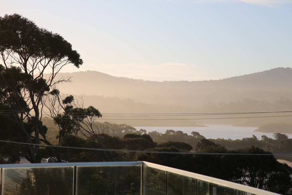 Expansive views from the many balconies from Grants Lagoon to the Bay of Fires