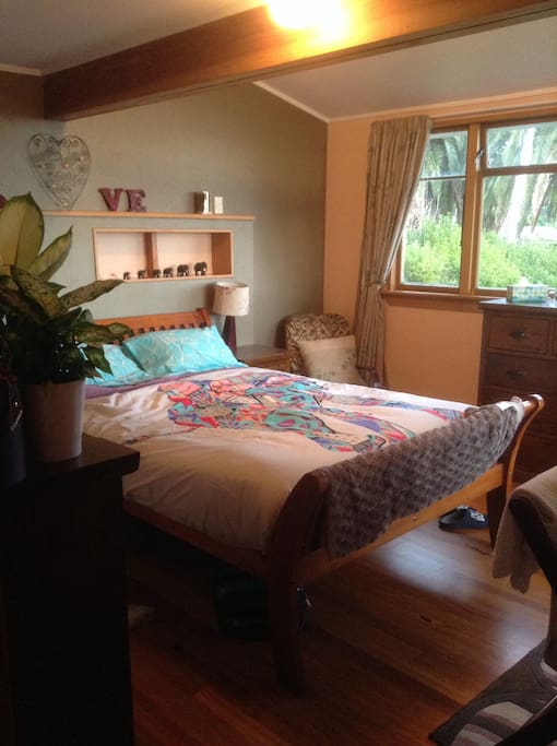 Fully made up Queen size bed