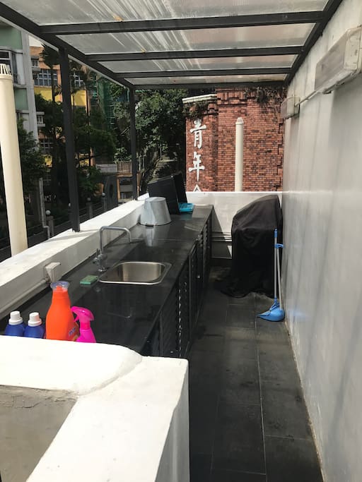 Rooftop fridge and BBQ