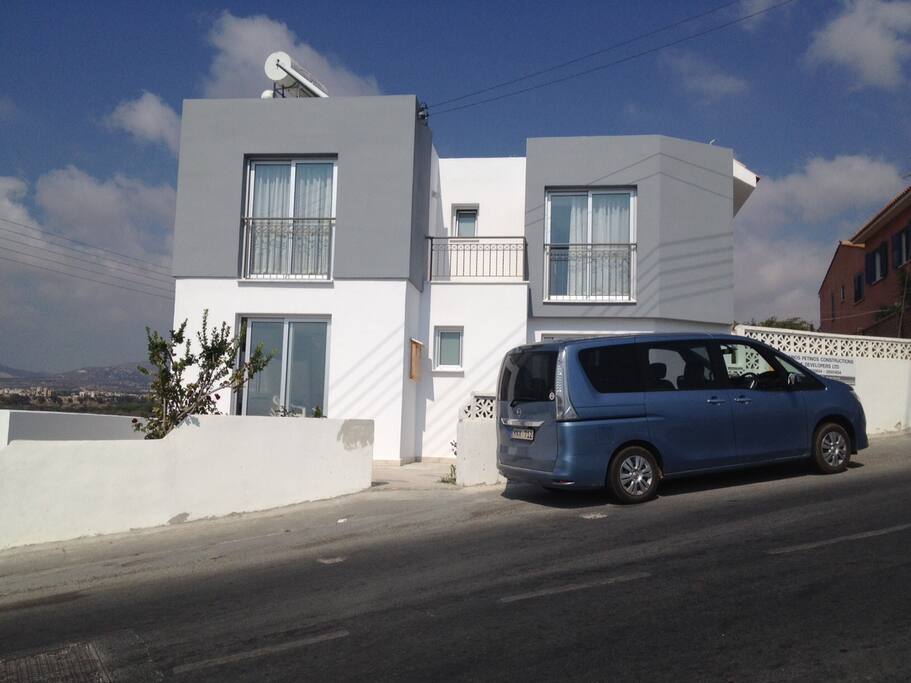 Front view of the villa