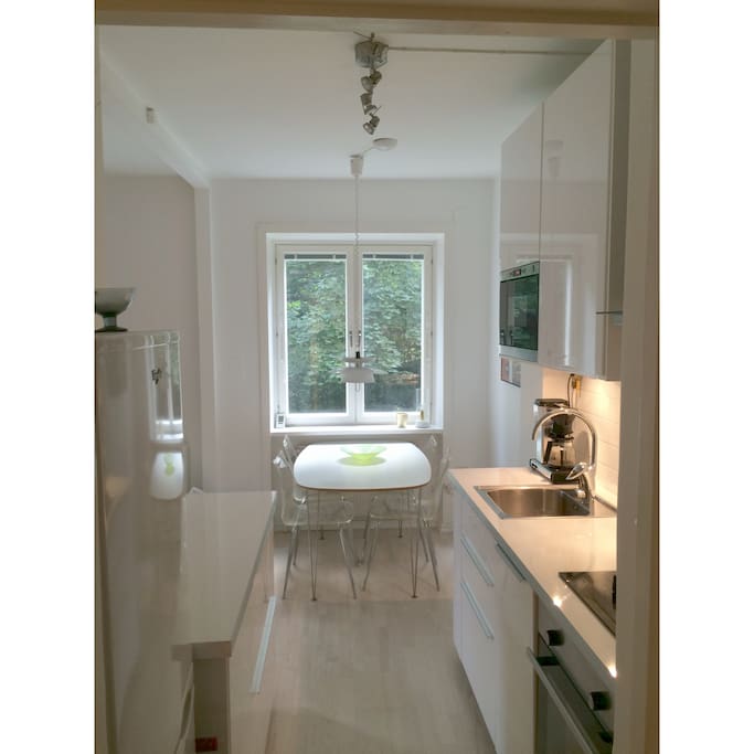 Fully equipped kitchen with diningtable