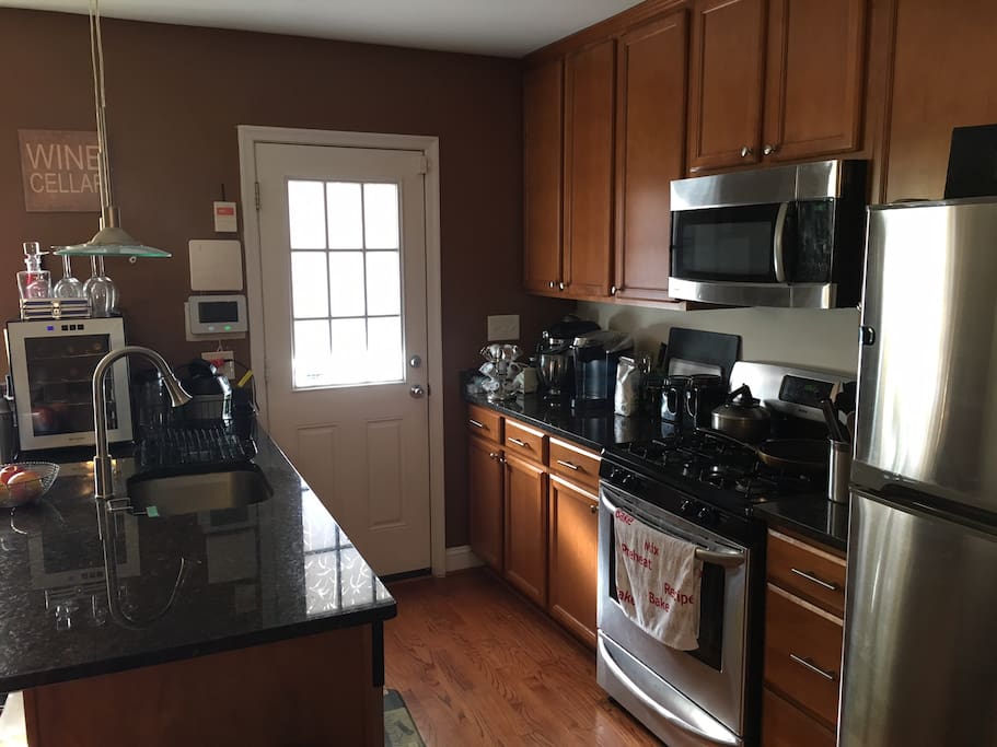 Modern kitchen, complete with keurig and dishwasher