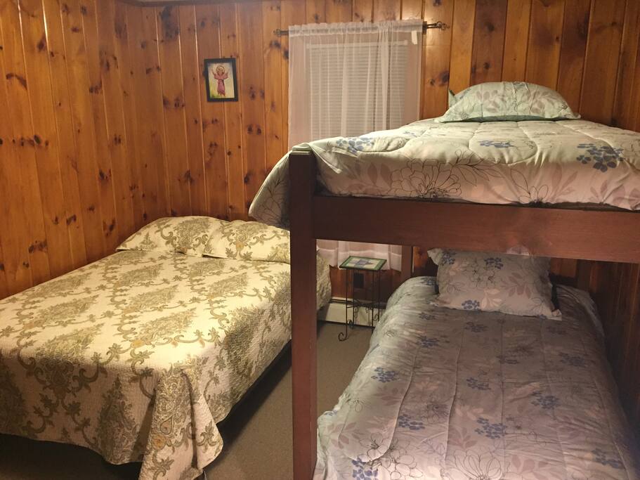 Double bed with bunks