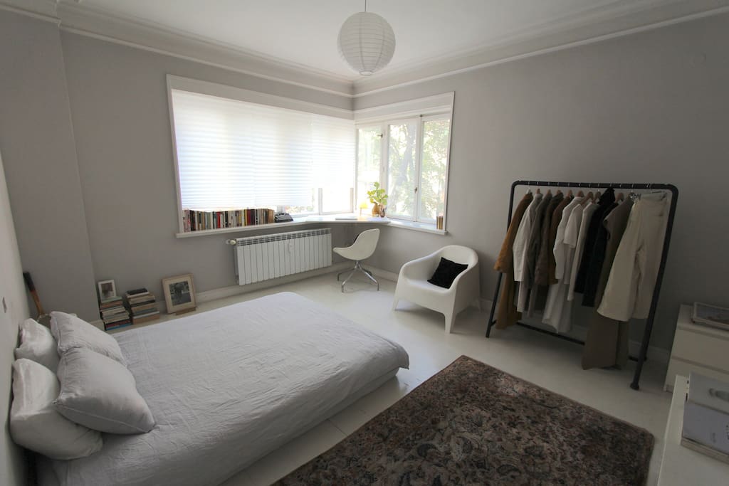 Bedroom with beautiful bay window