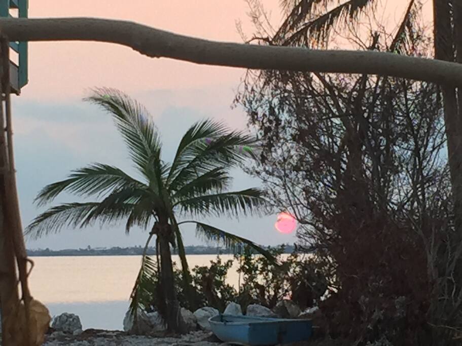 sunset views from the deck