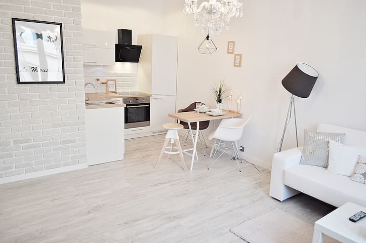 Modern Apartment in the city center of Warsaw.