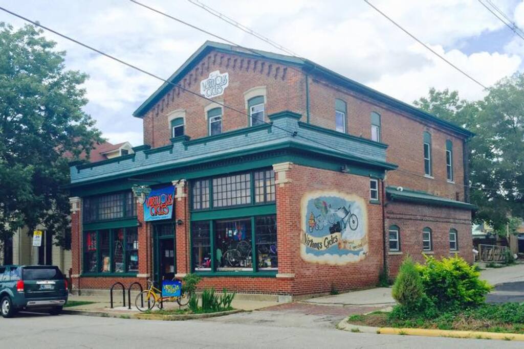 Virtuous Cycles is across the courtyard from Pedal Inn. Rent a bike - very affordable.