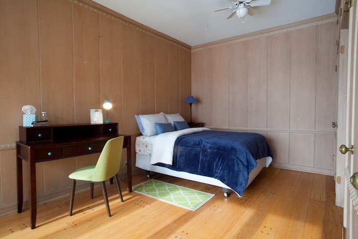 Third bedroom off the main level hallway with a full bed and a full-size pull out couch. This was once referred to as the "Gentleman's Room"