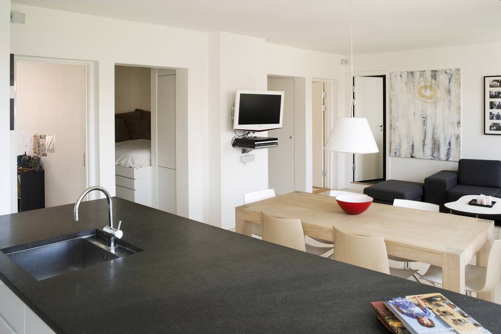 Open space kitchen and living room
