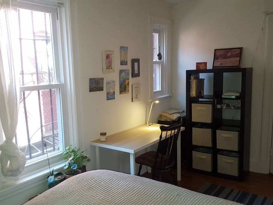 Comfortable workspace with natural light and no screen glare.