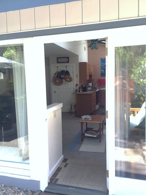 Front door, deadbolt lock on front & north side exit doors