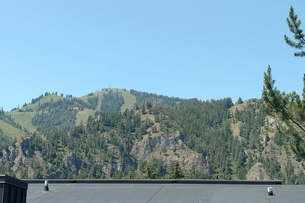 View of World Famous Bald Mountain Ski Hill in Sun Valley Idaho, from our balcony