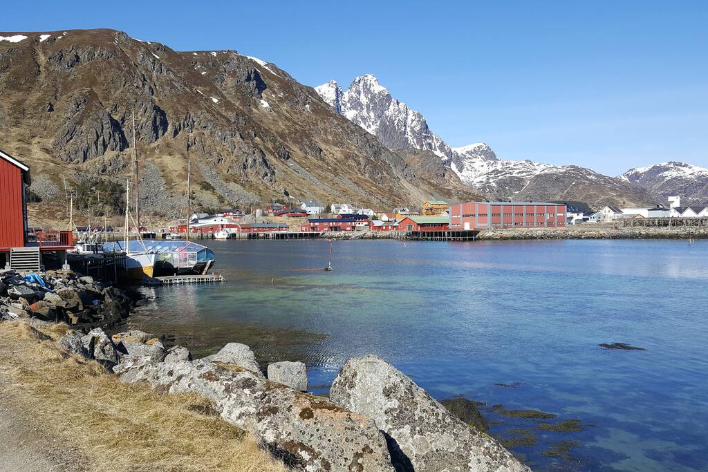 Kræmmervika sett fra ytters på moloen.