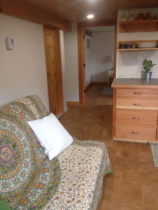 Hallway to bathroom and bedroom