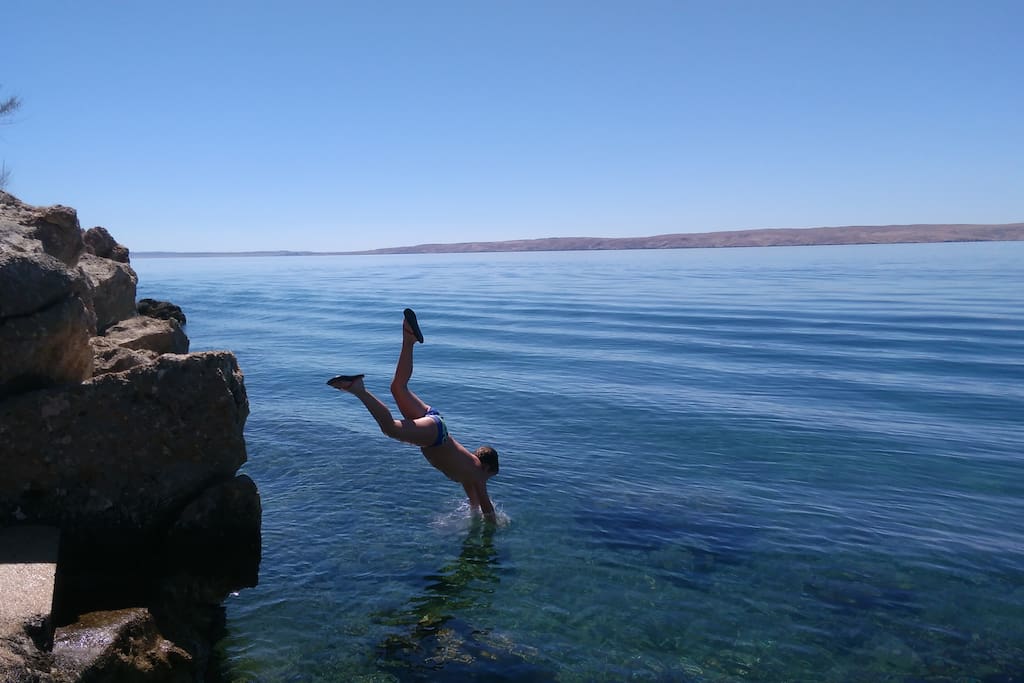 Dive in the crystal water!