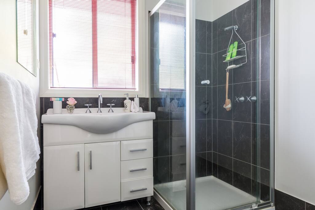 Private bathroom with toilet
