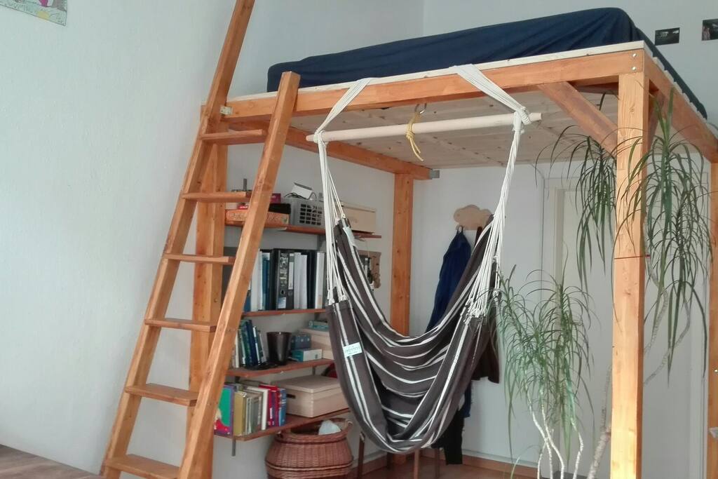 Das Hochbett mit 1,8x2m Matratze