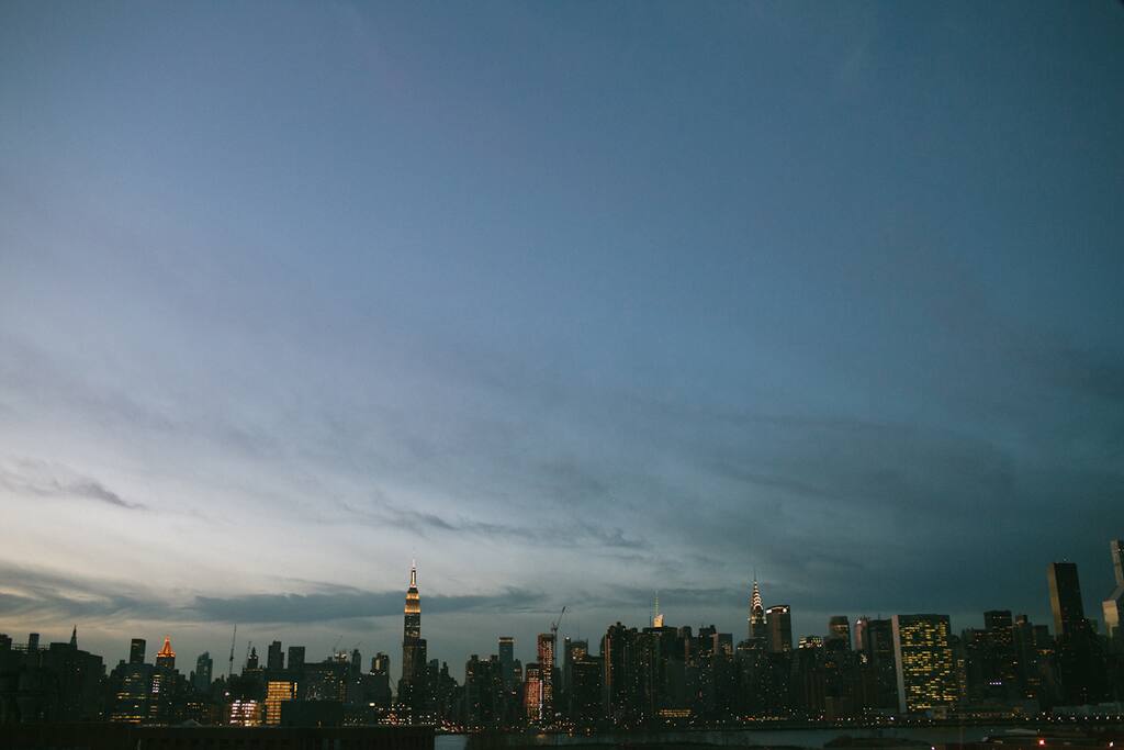 sunset view of midtown from our roof deck.