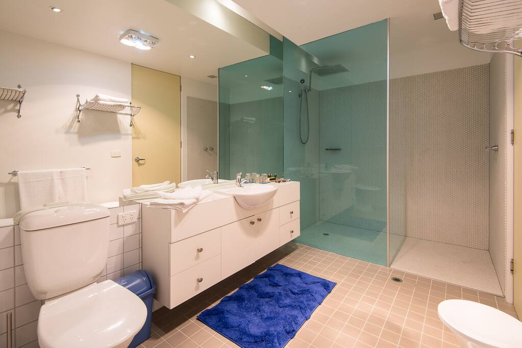 Bathroom with rainshower