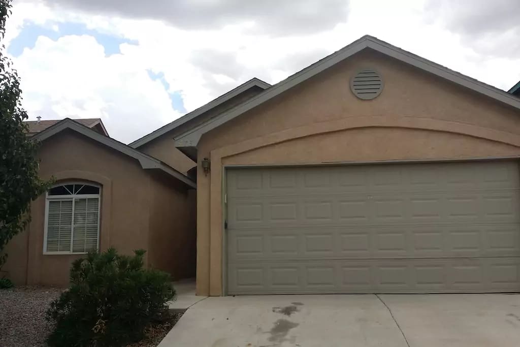 1 Driveway parking space. Park on one side so that the other Airbnb guest has room to park.