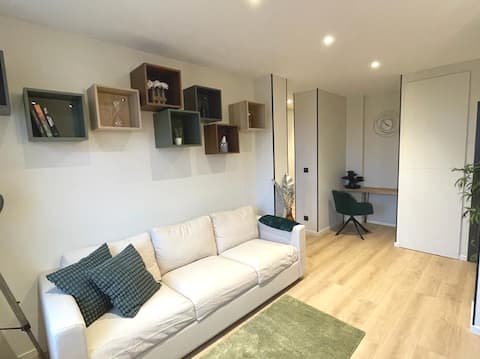 Popular Airbnb listing: Air-conditioned apartment Parc OL Arena Lyon Part Dieu in Villeurbanne